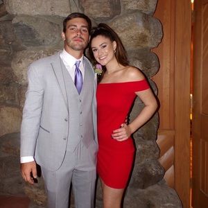 Red Off the Shoulder Mini Dress